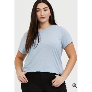Torrid Classic Fit Crewneck Tee Plus Size 4 Light Blue T-Shirt Top